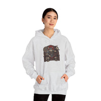 Viking Berserker Cat Graphic Hoodie - Cozy Heavy Blend Fleece Pullover - Unisex Sport Grey