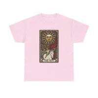 Tarot The Sun Card T-Shirt - Medium Weight 100% Cotton Tee - Unisex White