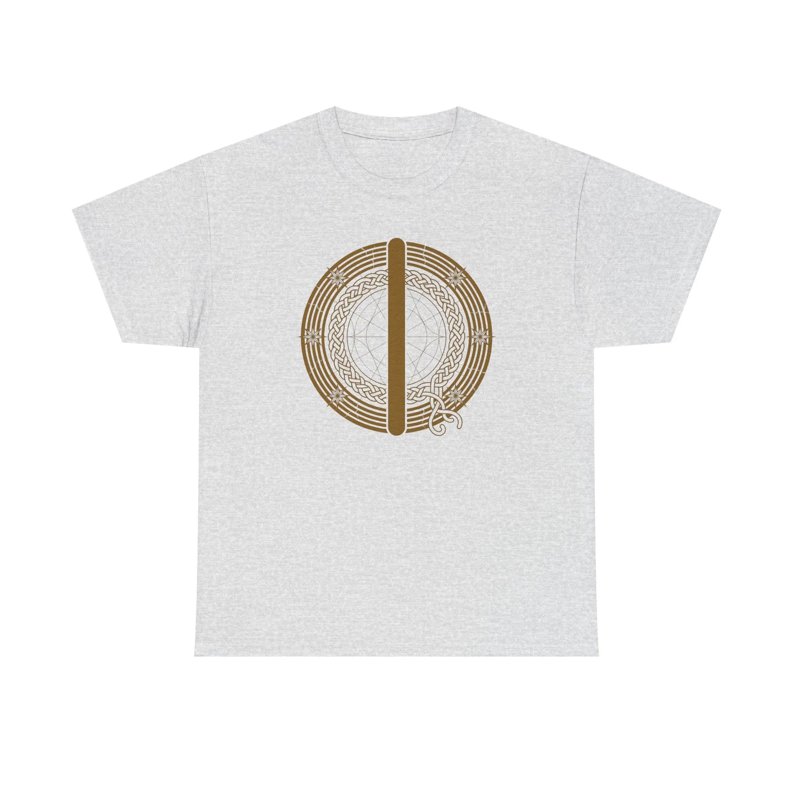 Isa Rune Graphic T-Shirt - Heavyweight Cotton Classic Fit Tee - Unisex White