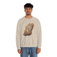 Jera Rune Harvest Graphic Sweatshirt - Heavy Blend Cotton Polyester Crewneck - Unisex White