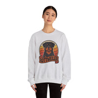 Rottweiler Retro Sunset Sweatshirt - Heavy Blend Fleece Crewneck - Unisex White