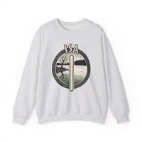 Isa Rune Ice Stillness Sweatshirt - Heavy Blend Crewneck Fleece - Unisex White