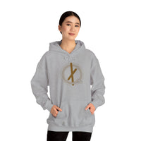 Nauthiz Rune Necessity Symbol Hoodie - Soft Blend Fleece Pullover - Unisex White