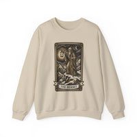 The Hermit Tarot Card Sweatshirt - Heavy Blend Crewneck Fleece - Unisex Off White