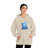 Tiwaz Tyr Sword Graphic Hoodie - Classic Fit Pouch Pocket Fleece - Unisex White