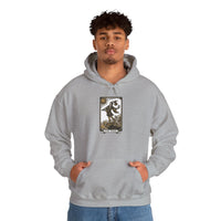 The Fool Tarot Card Hoodie - Heavy Blend Cotton Blend Pullover - Unisex White
