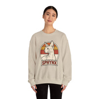 Sphynx Retro 70s Sunset Breeds Sweatshirt - Heavy Blend Crewneck Fleece - Unisex Ash