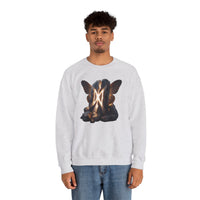 Dagaz Rune Stone Butterfly Sweatshirt - Heavy Blend Cotton Poly Crewneck - Unisex Off-White
