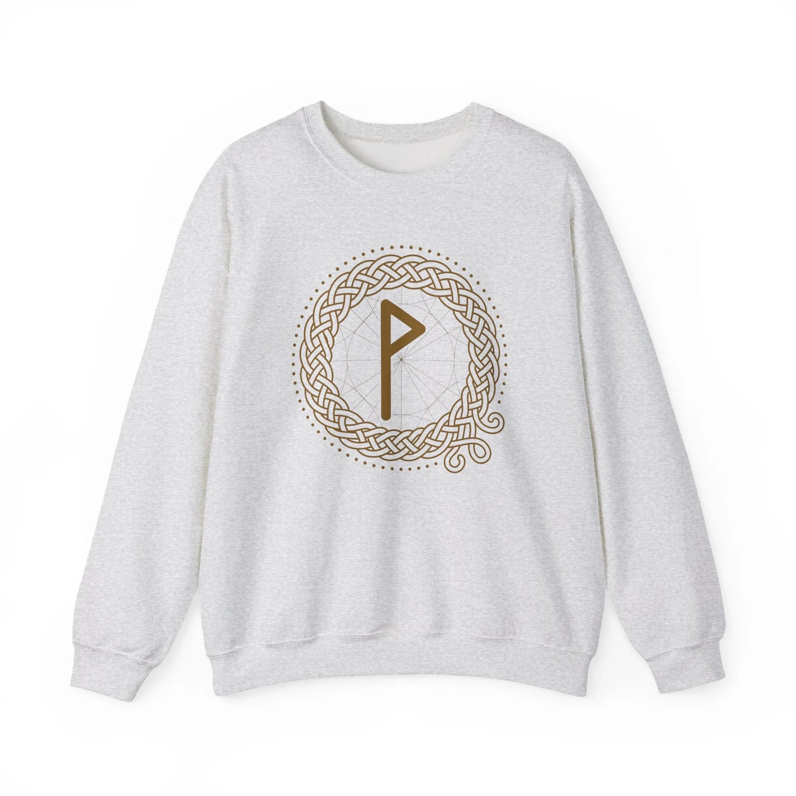Wunjo Rune Joy Sweatshirt - Heavy Blend Classic Crewneck - Unisex White