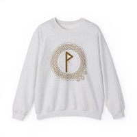 Wunjo Rune Joy Sweatshirt - Heavy Blend Classic Crewneck - Unisex White