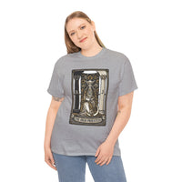 The High Priestess Tarot Card T-Shirt - Heavy Cotton Classic Fit Tee - Unisex White