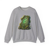 Fehu Wealth Rune Sweatshirt - Heavy Blend Fleece Crewneck - Unisex White