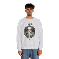 Laguz Rune Water Lifeblood Sweatshirt - Heavy Blend Fleece Crewneck - Unisex White
