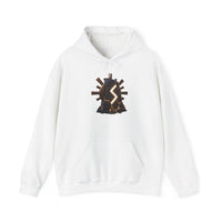 Sowulo Rune Sun Ray Hoodie - Heavy Blend Fleece Pullover - Unisex White