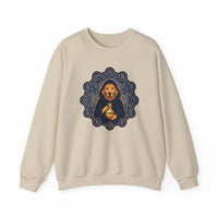 Alchemist Dog Sacred Geometry Spirit Sweatshirt - Heavy Blend Fleece Crewneck - Unisex Ash