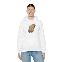 Jera Rune Harvest Wheel Hoodie - Soft Cotton Blend Pullover Hoodie - Unisex White