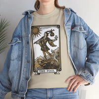The Fool Tarot Card Graphic T-Shirt - Heavy Cotton Classic Fit Tee - Unisex White