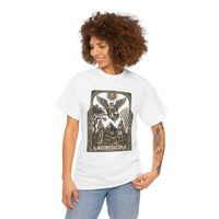 The Lovers Tarot Card Graphic T-Shirt - Heavy Cotton Classic Fit Tee - Unisex White