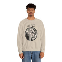 Ansuz Rune Divine Speech Sweatshirt - Heavy Blend Fleece Crewneck - Unisex Off White