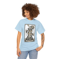The Tower Tarot Card Graphic T-Shirt - Heavy Cotton Classic Fit Tee - Unisex White