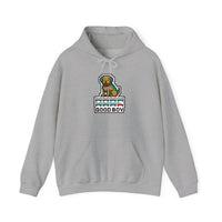 8-Bit Pixel Gaming Dogs Hoodie - Heavyweight Cotton Blend Pullover - Unisex White
