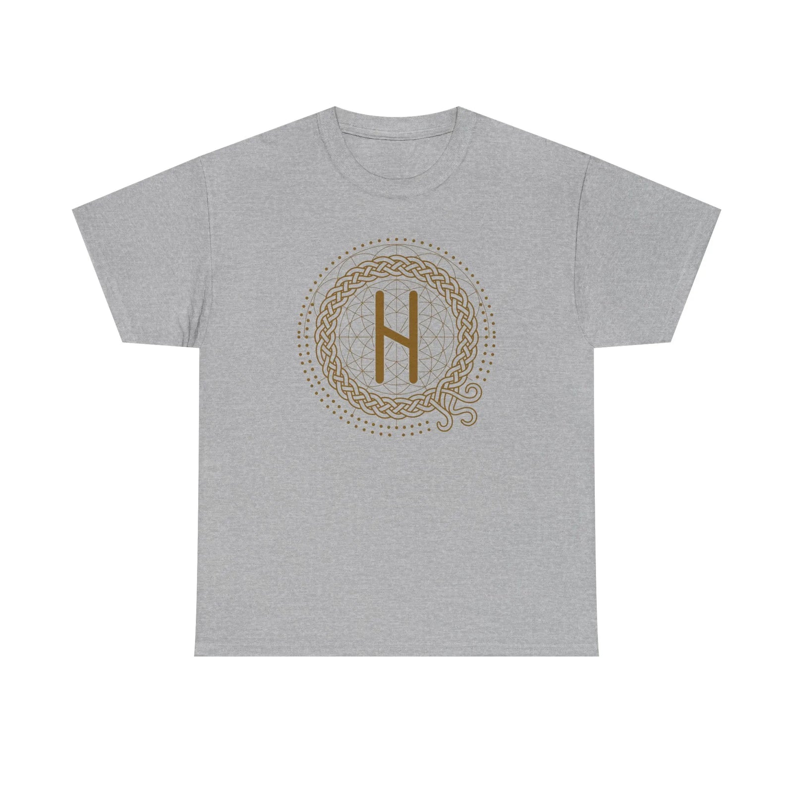 Hagalaz Rune Crushing Change T-Shirt - Heavy Cotton Relaxed Fit Tee - Unisex White