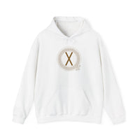 Gebo Rune Norse Graphic Hoodie - Heavy Blend Fleece Pullover - Unisex White