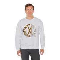 Dagaz Rune Dawn & Dusk Sweatshirt - Heavy Blend Classic Fit Crewneck - Unisex White