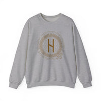 Hagalaz Rune Crushing Change Sweatshirt - Heavy Blend Cotton Poly Crewneck - Unisex White