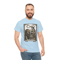 Tarot Strength Card Graphic T-Shirt - Heavy Cotton Classic Fit Crewneck - Unisex White