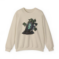 Berkana Rune Birch Tree Sweatshirt - Heavy Blend Crewneck - Unisex White