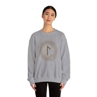 Laguz Rune Knotwork Graphic Sweatshirt - Heavy Blend Cotton Poly Fleece - Unisex White