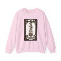 The Hanged Man Tarot Card Sweatshirt - Soft Fleece Classic Fit Crewneck - Unisex Off White
