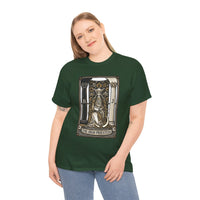The High Priestess Tarot Card T-Shirt - Heavy Cotton Classic Fit Tee - Unisex White