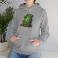 Fehu Rune Norse Symbol Hoodie - Soft Cotton Blend Pullover - Unisex Off White