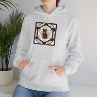 Metatron's Cat Sacred Geometry Hoodie - Heavy Blend Hooded Fleece - Unisex White