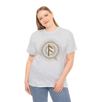 Ansuz Rune Divine Speech T-Shirt - Heavy Cotton Classic Fit Tee - Unisex White