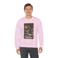 The Hermit Tarot Card Sweatshirt - Heavy Blend Crewneck Fleece - Unisex Off White
