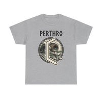 Perthro Norse Rune Graphic T-Shirt - Heavy Cotton Classic Fit Tee - Unisex White