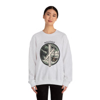 Nauthiz Rune Need-Fire Sweatshirt - Heavy Blend Fleece Crewneck - Unisex White