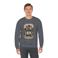 The Emperor Tarot Card Sweatshirt - Soft Durable Fleece Crewneck - Unisex White