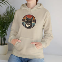 Cool Cat Aviators Sunset Hoodie - Classic Fit Fleece Pullover - Unisex White