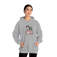 8-Bit Pixel Gaming Cats Hoodie - Heavy Blend Cotton Blend Fleece Pullover - Unisex White