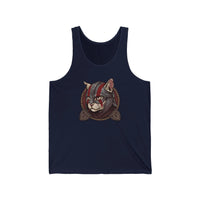 Viking Berserker Cat Warpaint Tank Top - Soft Jersey Light Retail Fit - Unisex Athletic Heather