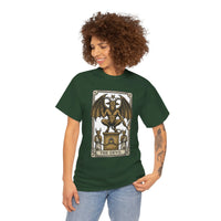 The Devil Tarot Card Graphic T-Shirt - Heavy Cotton Classic Fit Tee - Unisex White