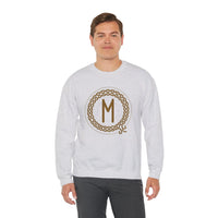 Ehwaz Divine Twins Rune Sweatshirt - Heavy Blend Fleece Crewneck - Unisex White