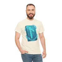 Laguz Water Rune Intuition Graphic T-Shirt - Heavy Cotton Classic Fit Tee - Unisex White