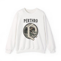 Perthro Rune Lot Cup Graphic Sweatshirt - Heavy Blend Fleece Crewneck - Unisex White
