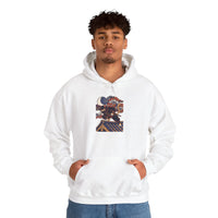 Ninja Cat Ukiyo-e Samurai Hoodie - Soft Fleece Blend Pullover - Unisex White