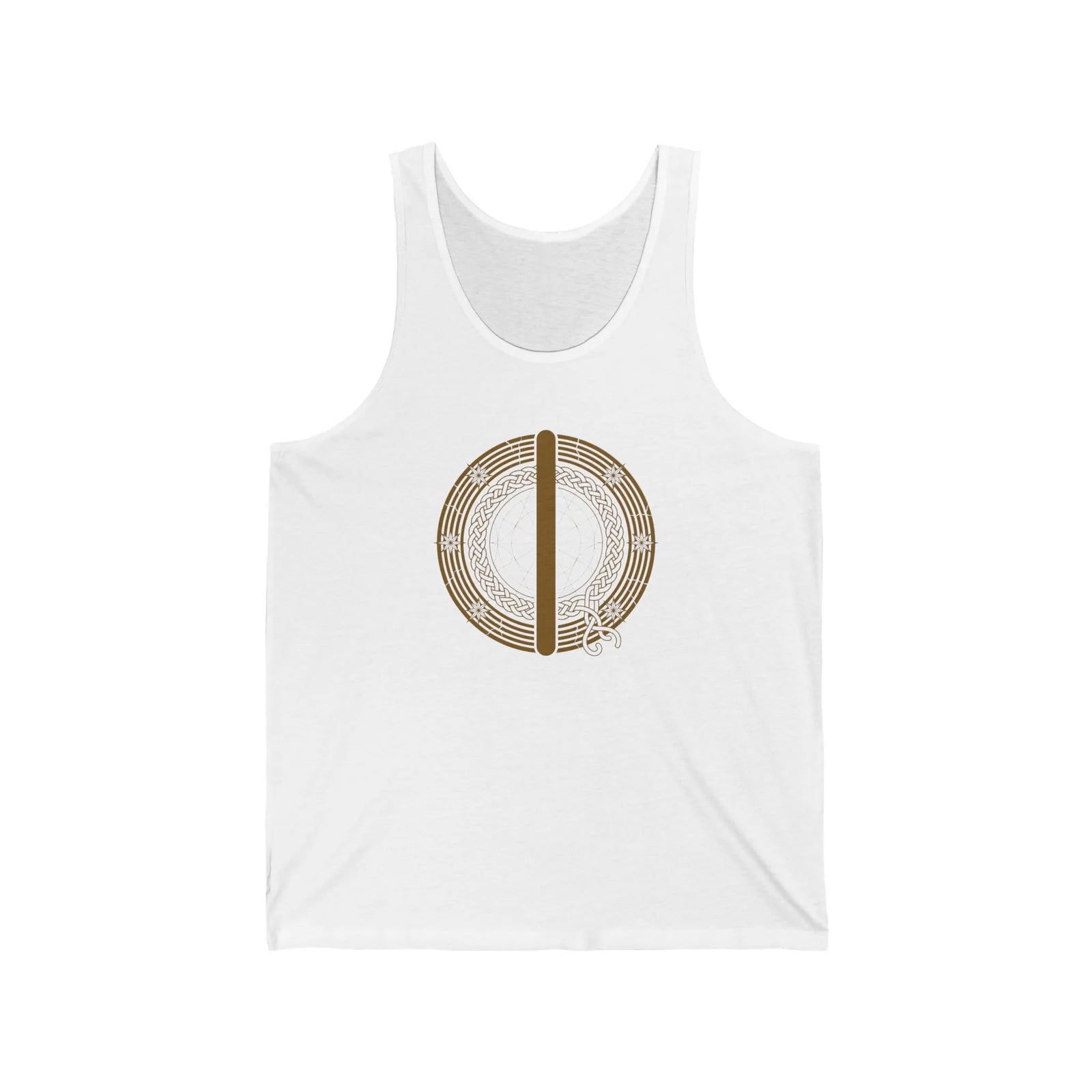 Isa Rune Stillness Graphic Tank Top - Lightweight Jersey Retail Fit - Unisex White